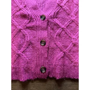 RD Style Women Size XL Chunky Knit Cardigan Sweater‎ Button Cotton Blend Cottage thumbnail 6