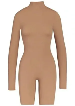 NWT SKIMS Size Large Sienna‎ All In One Long Sleeve Mid Thigh ONE PIECE Womens thumbnail 1
