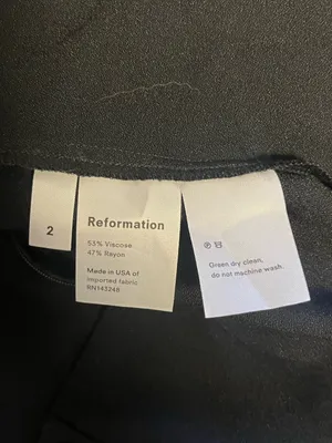 Reformation Black Square-Neck Button-Front Midi Dress Size 2 thumbnail 2