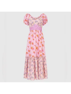 Love Shack Fancy Angie floral Midi Dress size 8 thumbnail 2