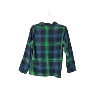 Wondershop Womens Pajama Set XS Green Blue Plaid Flannel Cotton Holiday Classic thumbnail 4