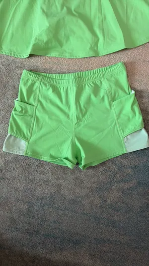 Amazon Green Medium Athletic Dress with Built in Bra and Shorts thumbnail 3