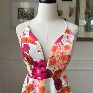 Windsor Large Print Floral Fit and Flare Mini Dress L thumbnail 3