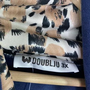 Doublju Womens Sweatshirt Size 3X NWT Navy Blue Cowl Neck Oversized Lounge Comfy thumbnail 5