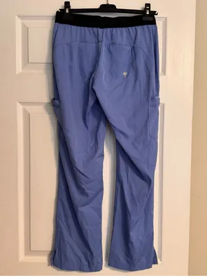 Women's Healing Hands Rachel 7-pocket Cecil Blue Scrub Pants Size Petite Small thumbnail 4