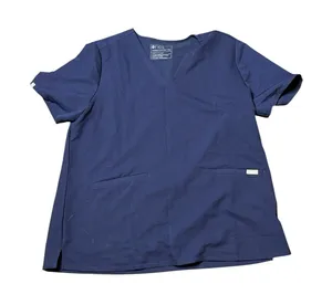 Figs Scrub Top Womens Medium Casma Three Pocket Technical Collection Navy Blue‎ thumbnail 1