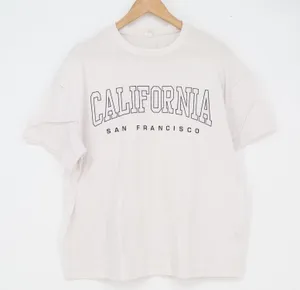 SHEIN T-Shirt Womens M California San Francisco Off-White Graphic Oversized EX thumbnail 1