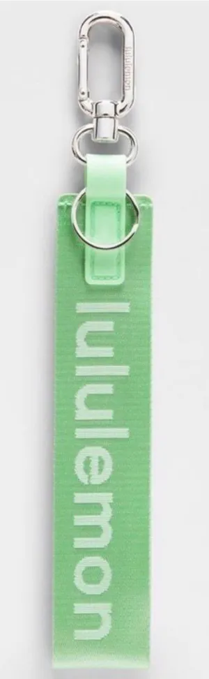 Lululemon NWT Never Lost Keychain Mint Green Citrus Branded Wrist Strap Keychain thumbnail 1