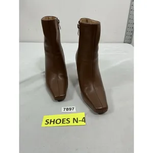 Womans Excellent Condition Ankle Boots Size 6 Brown Side Zip Leather thumbnail 2