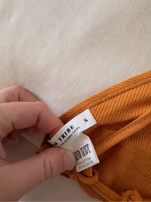 12th Tribe Ribbed Triangle tank in Rust Orange thumbnail 5