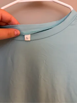 Amazon Women’s Crewneck Short Sleeve Top - Light Blue thumbnail 2