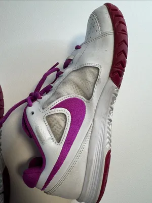 Nike Women’s White and Purple Air Vapor Ace Sneakers thumbnail 7