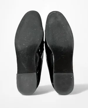 Mango Black Patent Faux Leather Loafers Shoes Size 6 thumbnail 5