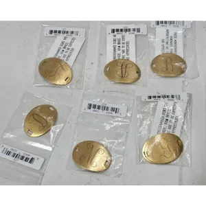 “F” Beaucoup Designs Jewelry The Laiton Collection Brass Initial Letter Charm thumbnail 4
