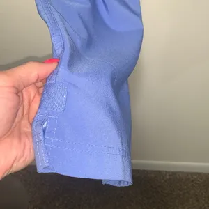 KOI Tech ceil blue scrub pant slit on bottom woman size XL thumbnail 3