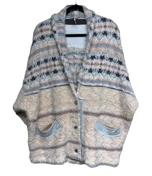 Free People Fair Weather Patterned Cardigan Neutral Combo Women’s Size Small‎ thumbnail 1