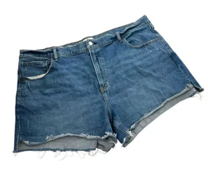 Abercrombie &e Fitch‎ The 4" Mom Short High Rise Jean shorts sz 20 thumbnail 1