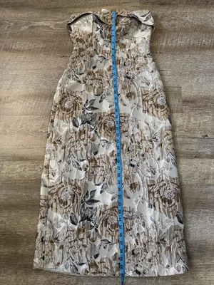 NWT Sofie The Label Strapless Floral Jacquard Sheath Dress Size XS thumbnail 3