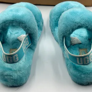 UGG Oh Yeah Slide Size 7 Slipper Shoe Teal Sky Blue thumbnail 5