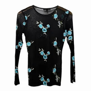 Karen Kane Sheer Mesh Floral Top Women's Small Fairy Coquette Festival Indie Y2K thumbnail 3