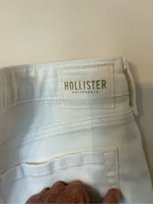 Hollister Women's Straight Leg Mom Jeans - Cream White thumbnail 7