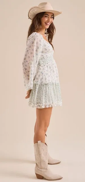 Altar'd State NWT Saige Floral Mini Dress Size L thumbnail 4