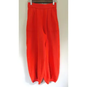Free People FP Beach Freya Barrel Sweater Pants In Tangerine Orange Combo Sz S thumbnail 3