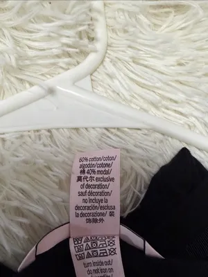 Victoria's Secret Black Tee with Pink Glitter VS Logo thumbnail 4