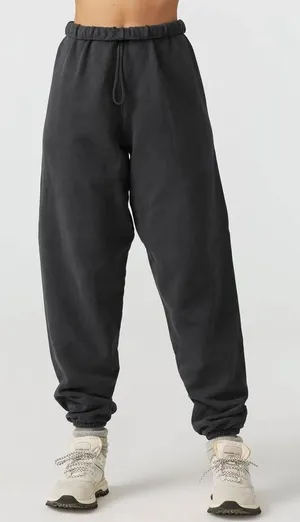 Joah Brown Oversized Jogger‎ Pant Washed Black French Terry S/M 4-6 Relaxed Fit thumbnail 1
