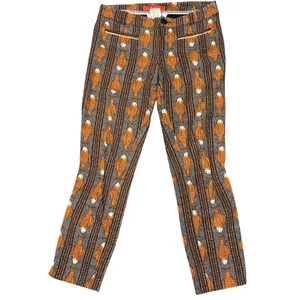Anthropologie Cartonnier Fish Print Cropped Pants 2 Novelty Tweed Trouser thumbnail 3