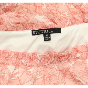 NEW Studio By JPR Floral-Print Sheer Puff Sleeve Blouse Top Shell Pink / White M thumbnail 4