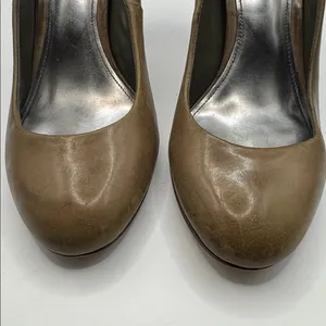COACH Sloane Brown Leather Logo Block Heel Pumps Size 8.5B Classic Round Toe thumbnail 6