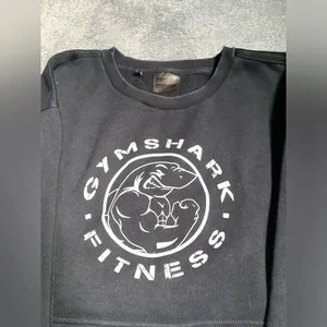 Gymshark Black Cropped Sweatshirt small thumbnail 2