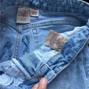 y2k parasuco denim cult Light Blue Embellished usa flag Jeans 28x28 lowrise gems thumbnail 5