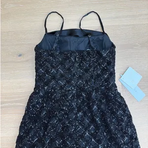 Azazie Atelier Maxi Dress Sleeveless Beaded Size US8 Black thumbnail 7
