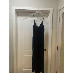 Lulus Jumpsuit Womens Large Black Sleeveless V Neck Strappy Wide Leg Party thumbnail 6