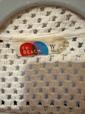 Free People White Crochet Open-Knit Shrug thumbnail 2