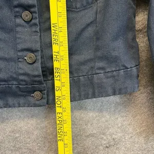 GAP‎ Jean Jacket Women's Small Indigo Denim Cotton Button Front Dark Wash Blue thumbnail 10