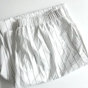 American Eagle Outfitters White Pinstripe Boxer Lounge Pants Medium thumbnail 2