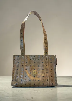 MCM Cognac Visetos Coated Canvas Tote Bag thumbnail 1