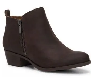 Lucky Brand Women's Basel Ankle Boot Chocolate Arezzo Wax Size 9.5 Distressed thumbnail 1