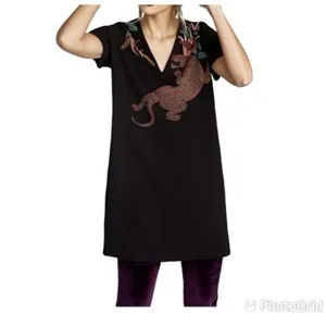 ✨Zara Rubberized Jaguar Casual Sz Medium Dress✨ thumbnail 5