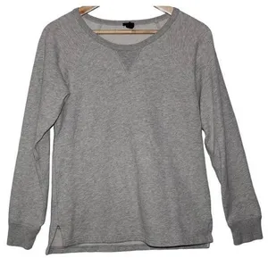 Women's J. Crew Terry Crewneck Sweatshirt A6883 Gray Pullover Sweater Size Small thumbnail 1