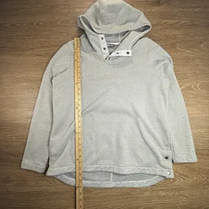 The North Face Women's L Gray Snap Neck Hooded Fleece Pullover Hoodie Gorpcore thumbnail 9