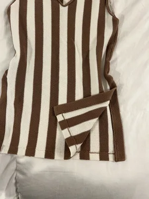Brown striped top thumbnail 3