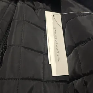 NWT Nicole Miller Black Quilted Bomber Jacket SZ-3X thumbnail 4