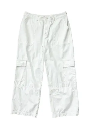 Princess Polly Fallout Wide Leg High Rise Cargo Ankle Crop Cotton Pants Size 8 thumbnail 1