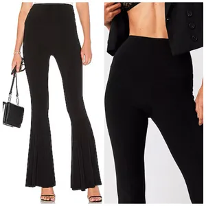 Norma Kamali Fishtail Pant Black M Flare Bellbottoms Stretch Free People thumbnail 15