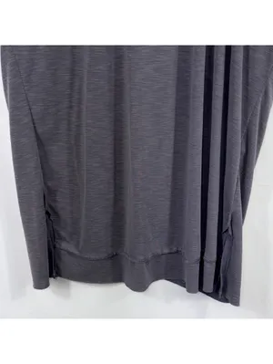 BKE Gray Modal Tulip Back Top Small Short Sleeve thumbnail 4