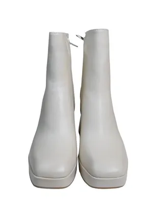 Dolce Vita Womens 10 Ulyses Platform Bootie in Ivory Leather NEW thumbnail 3
